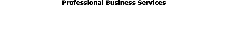 Professional Business Services